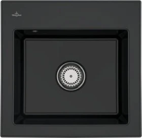 Villeroy & Boch Subway 50 S Einbau Becken mittig pure black