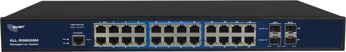 Allnet SG86 Rackmount Gigabit Managed Switch, 22x RJ-45, 2x SFP, 2x RJ-45/SFP
