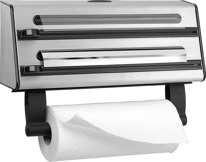 Emsa Contura 3-fach Schneidabroller Folienschneider edelstahl/schwarz