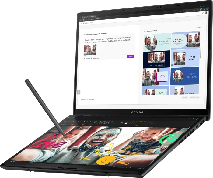 ASUS Zenbook Duo OLED UX8406CA-QL055W, Core Ultra 9 285H, 16GB RAM, 1TB SSD, DE