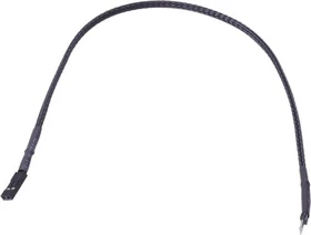 Phobya 2pin-Kabel Verlängerung Buchse/Stecker, 30cm, sleeved, schwarz