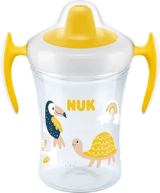 NUK Trainer Cup Trinklerntasse mit Trinktülle, 6+M, 230ml, tukan gelb
