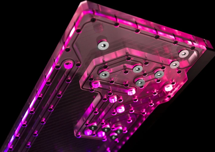 EK Water Blocks Quantum Line EK-Quantum Reflection Obsidian 1000D D5 PWM D-RGB, Verteilerplatte mit Pumpe, Acryl