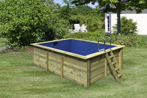 Karibu Holz Frame Pool rechteckig 396x309x125cm