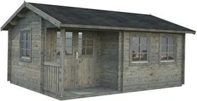 Palmako Susanna 16.4m² Gartenhaus grau tauchgrundiert