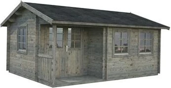Palmako Susanna 16.4m² Gartenhaus grau tauchgrundiert
