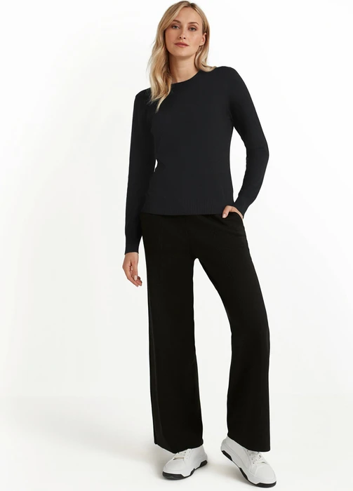Falke Luxury Rundhals Pullover schwarz (Damen)