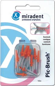 Miradent Pic-Brush Ersatz Interdentalbürste conical orange, 12 Stück