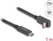 DeLOCK USB-C auf USB-C Kabel, USB 3.1 mit DP, 10Gb/s, 4K, 60W USB PD, nach oben gewinkelt, E-Marker, schwarz, 1m Vorschaubild