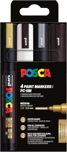 Uni-Ball POSCA PC-5M Acrylmarker sortiert, 4er-Set
