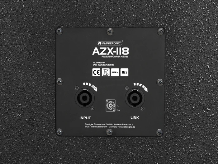 Omnitronic AZX-118, Stück