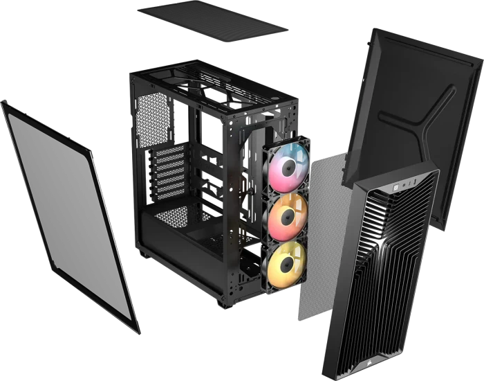 Corsair 3200D RS ARGB, schwarz, Glasfenster