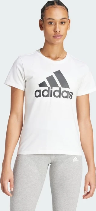 adidas Loungewear Essentials Logo T-Shirt kurzarm weiß/schwarz (Damen)