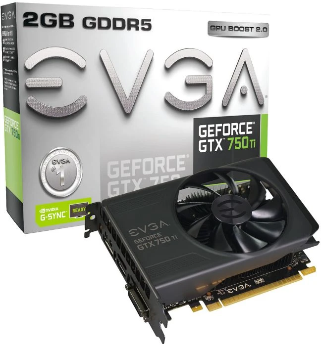 EVGA GeForce GTX 750 Ti, 2GB GDDR5, DVI, HDMI, DP