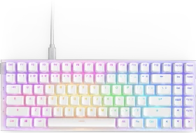 NZXT Function 2 MiniTKL, matt weiß, LEDs RGB, hot-swap, Swift Optical PURPLE, USB, US (KB-002NW-US)