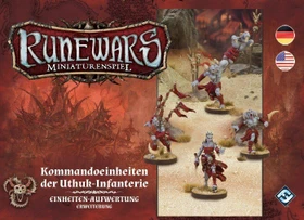 Runewars Miniaturenspiel - Kommandoeinheit der Uthuk-Infanterie Einheit-Erweiterung