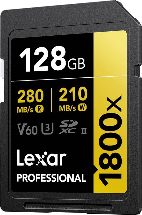 Lexar Professional 1800x Gold Series R280/W210 128GB, UHS-II U3, Class 10, 2er-Pack