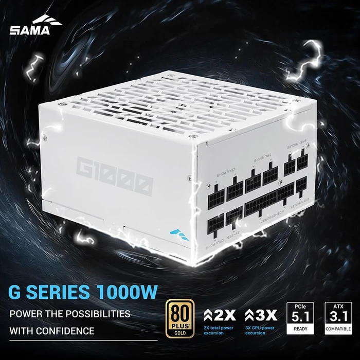 SAMA G Series G1000 weiß 1000W, ATX 3.1