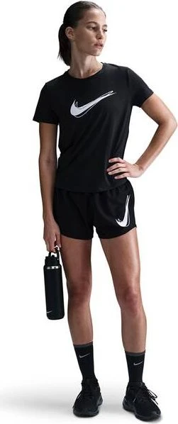 Nike One Swoosh Dri-FIT Laufshirt kurzarm schwarz (Damen)