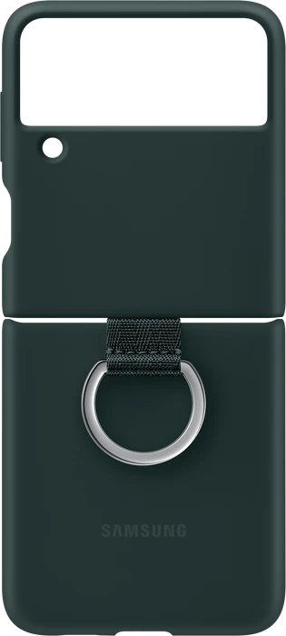Samsung Silicone Cover with Ring für Galaxy Z Flip 3 5G grün