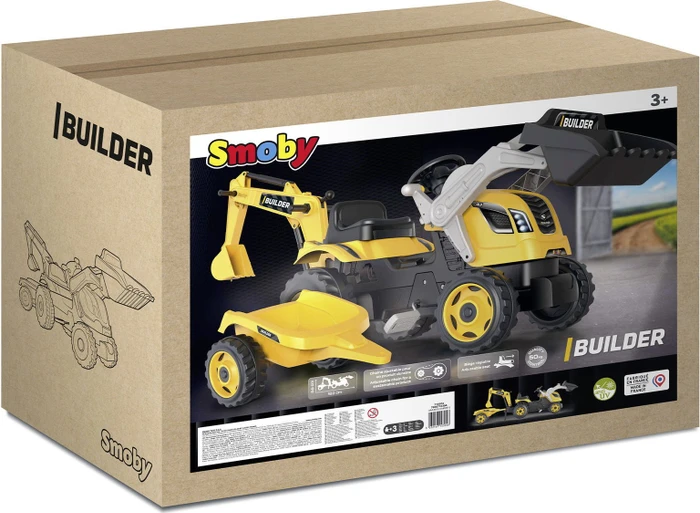 Smoby Traktor Builder Max mit Anhänger