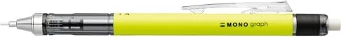 Tombow MONO graph Druckbleistift HB 0.7mm grau, neongelb, Radierer