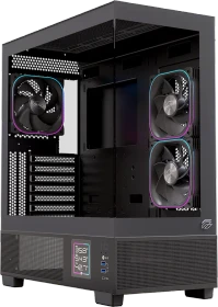 Einarex Prisma S501D RGB Black, schwarz, Glasfenster (EXCS-PR-51DR-B)
