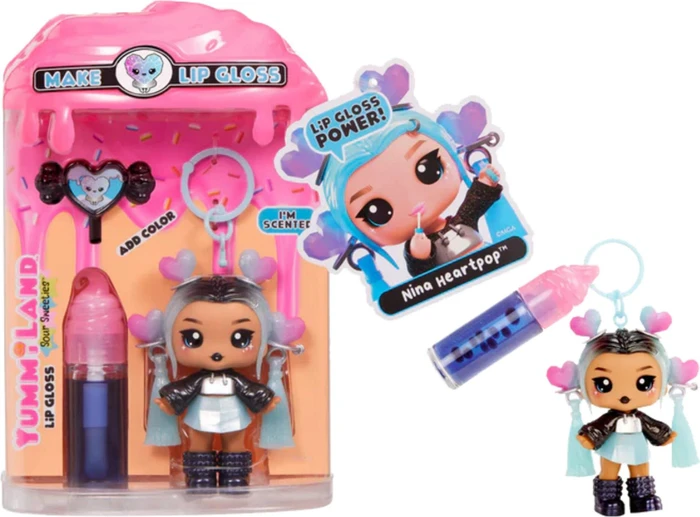 MGA Entertainment Yummiland - Lipgloss Doll Sour Sweeties - Nina Heartpop