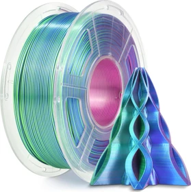 Sunlu Silk PLA+, Tri-Color Filament Blue Green Purple, Spule, 1.75mm, 1.00kg