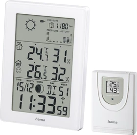 Hama EWS-3200 Funkwetterstation weiß, digital