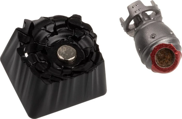 Zomoplus Aluminium Keycap Atombombe, Aluminium, rot/schwarz/silber, 1 Taste