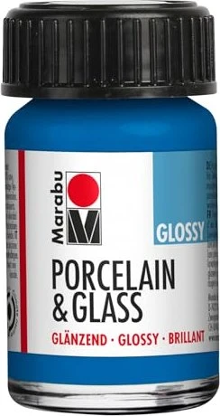Marabu Porcelain & Glass Malfarbe Glänzend, enzian, 15ml