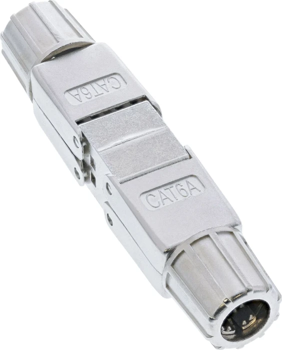 InLine Kabelverbinder RJ-45 Buchse/Verlegekabel Cat.6A, LSA, geschirmt, flach