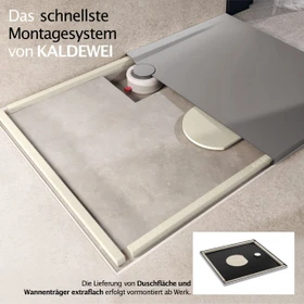 Kaldewei Cayonoplan 2256-5 Duschwanne 80x100cm, Wannenträger extraflach, alpinweiß