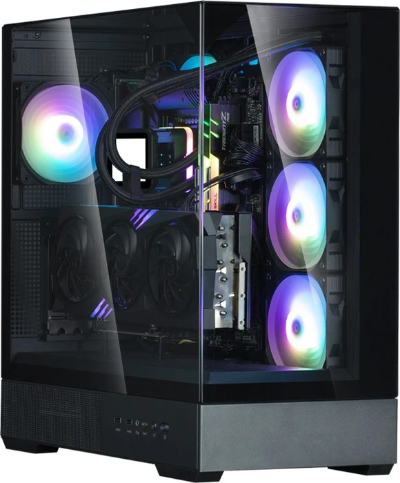 Zalman P40 Prism Plus Black, schwarz, Glasfenster