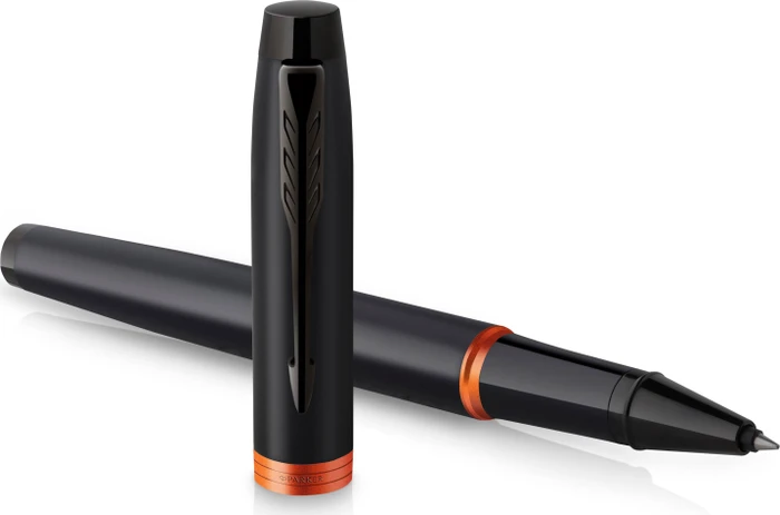 Parker IM Vibrant Rings Tintenroller (Mine) schwarz, Geschenkbox