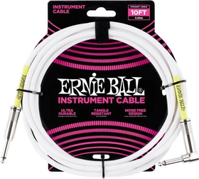 Ernie Ball 10' Straight/Angle Instrument Cable White