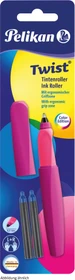 Pelikan Twist Tintenroller (Mine) neon plum, Rechts- und Linkshänder, Blister
