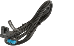 Seasonic 12V-2x6 Kabel, natives 12V-2x6 Kabel, 1x 16-Pin PCIe 5.1 Stecker auf 16-Pin PCIe 5.1 Stecker, schwarz, 90° gewinkelt, 70cm