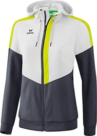 Erima Squad Tracktop Trainingsjacke white/slate grey/bio lime (Damen)