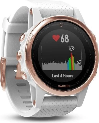 Garmin Fenix 5S Sapphire rosegold mit Silikonarmband
