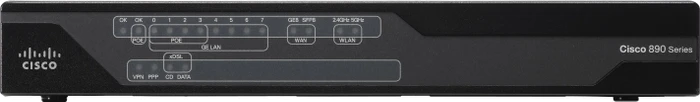 Cisco C897VA-K9 Gigabit Router, 8x RJ-45, 1x RJ-45/SFP, 125W PoE+