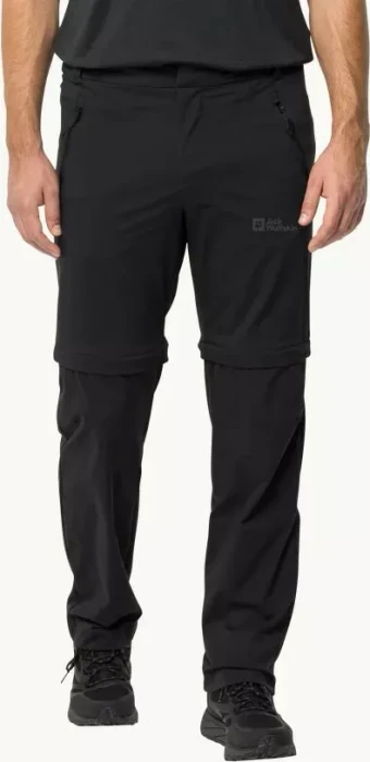Jack Wolfskin Glastal Zip Off Zip-Off Hose lang schwarz (Herren)