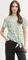 Tom Tailor Knoten-Detail T-Shirt kurzarm white green blue flower print (Damen) Vorschaubild