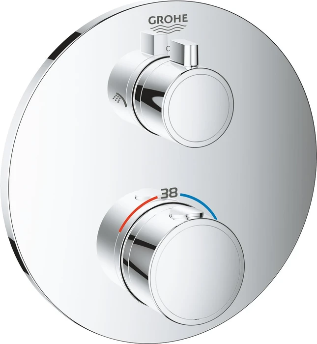 Grohe Grohtherm Thermostat-Brausebatterie mit integrierter 2-Wege-Umstellung chrom