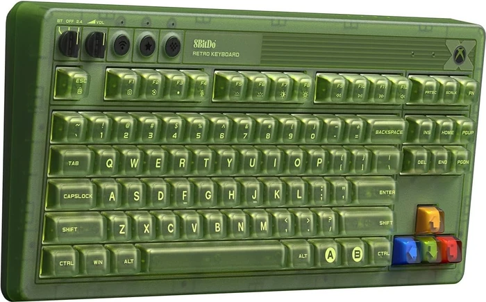 8BitDo Retro 87 Mechanical Keyboard, Xbox Edition, grün, Kailh Box Jellyfish X, USB/Bluetooth, US