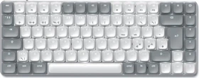 Satechi SM1 Slim Mechanical Backlit BT Keyboard, Light, weiß/grau, low-profile BROWN Switches, USB/Bluetooth, ND (ST-KSM1LT-ND)