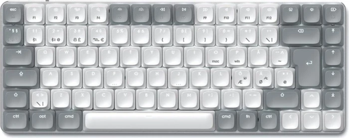 Satechi SM1 Slim Mechanical Backlit BT Keyboard, Light, weiß/grau, low-profile BROWN Switches, USB/Bluetooth, ND