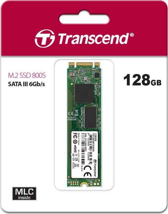 Transcend MTS800S SSD 128GB, M.2 2280 / B-M-Key / SATA 6Gb/s