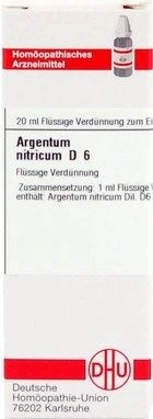 DHU Argentum Nitricum D6 Dilution, 20ml